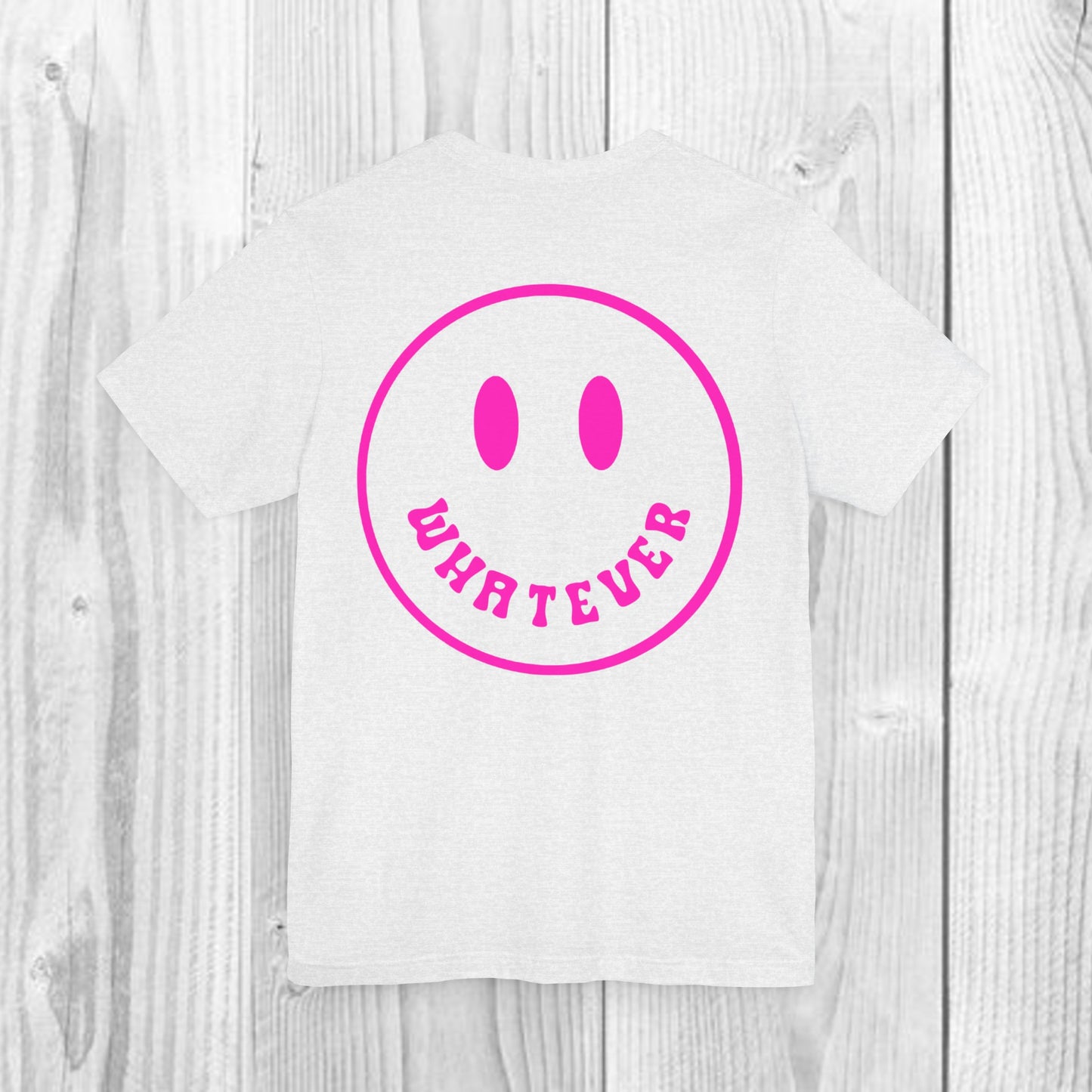 SolLingo Whatever Smiley Adult Unisex Jersey Short Sleeve Tee in 11 colors