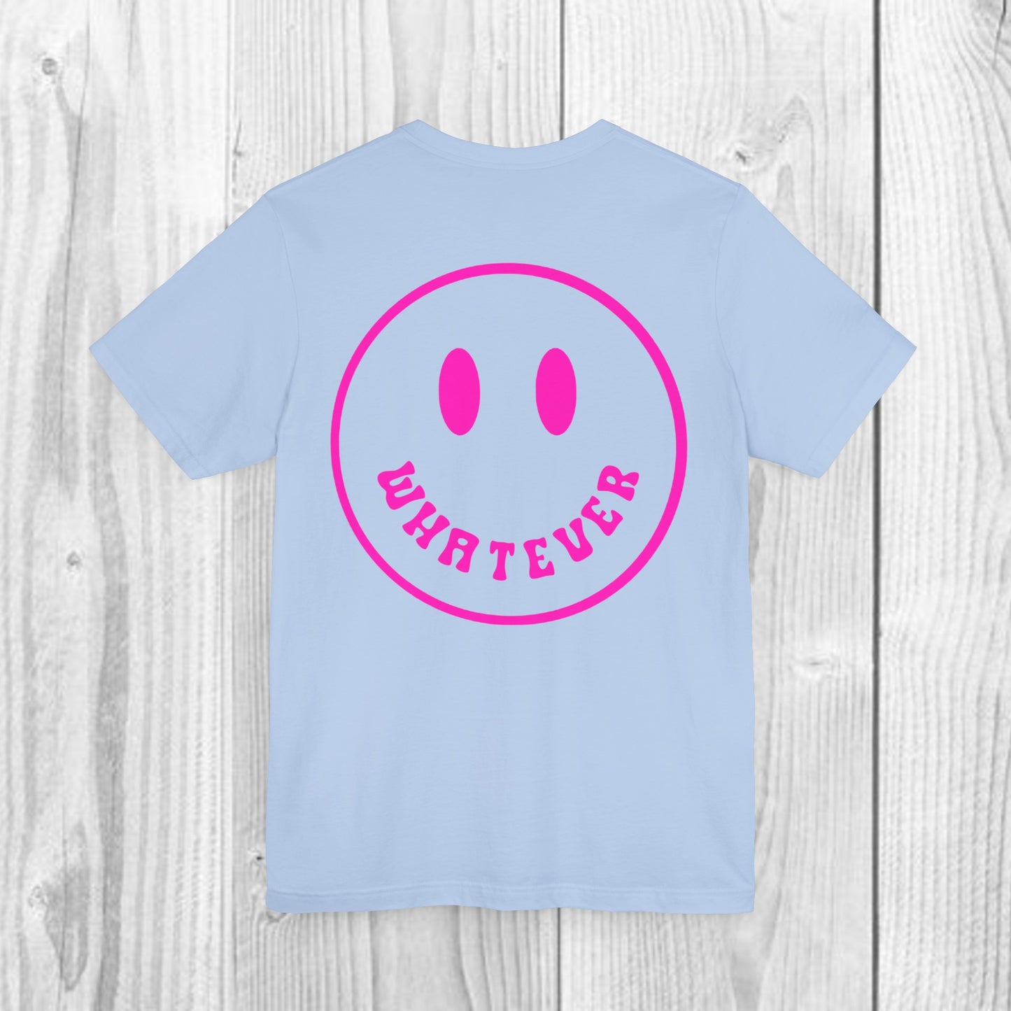 SolLingo Whatever Smiley Adult Unisex Jersey Short Sleeve Tee in 11 colors