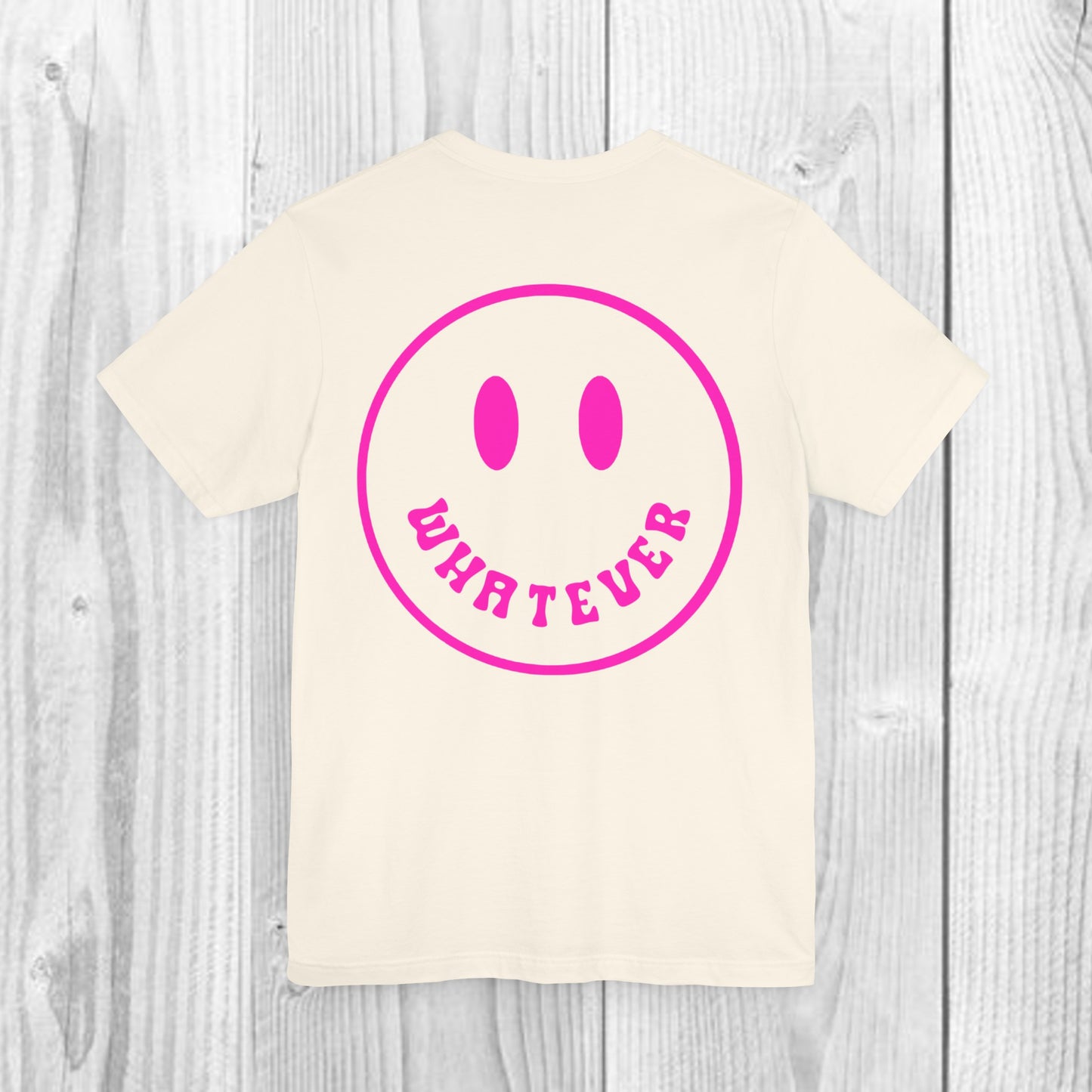 SolLingo Whatever Smiley Adult Unisex Jersey Short Sleeve Tee in 11 colors