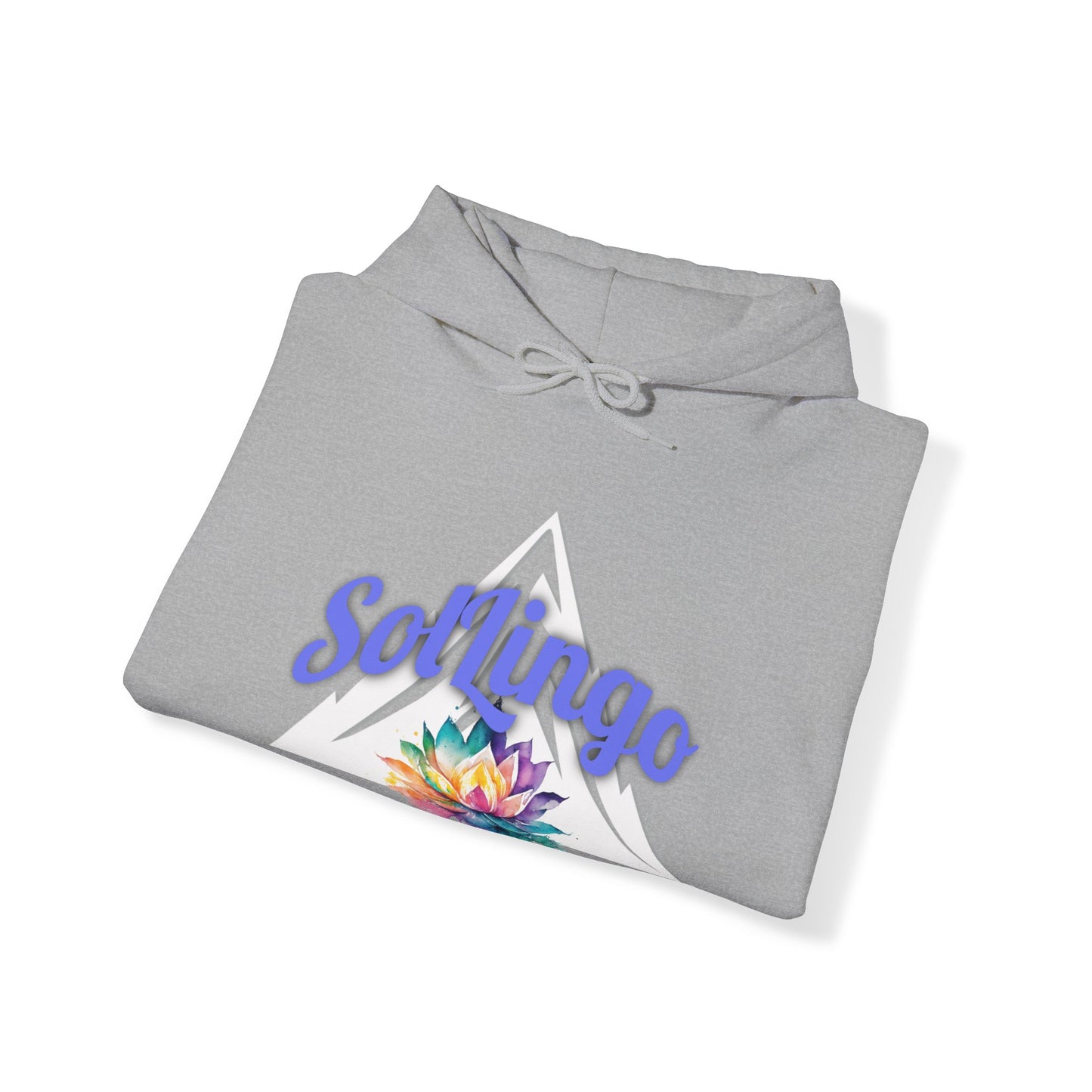 SolLingo Logo Adult Unisex Heavy Blend™ Hooded Sweatshirt in Grey or Black