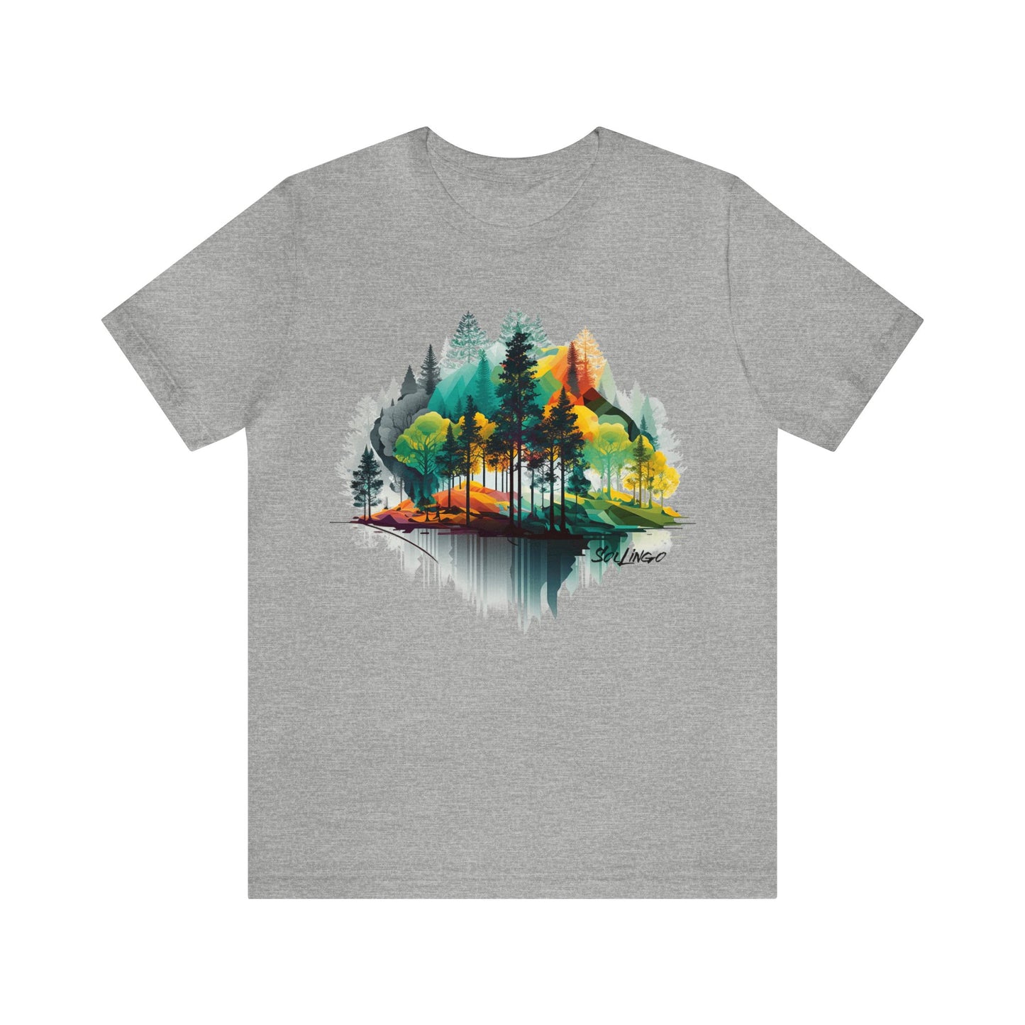 SolLingo Tee Bright Forrest Adult Unisex Jersey Short Sleeve Tee in 11 colors