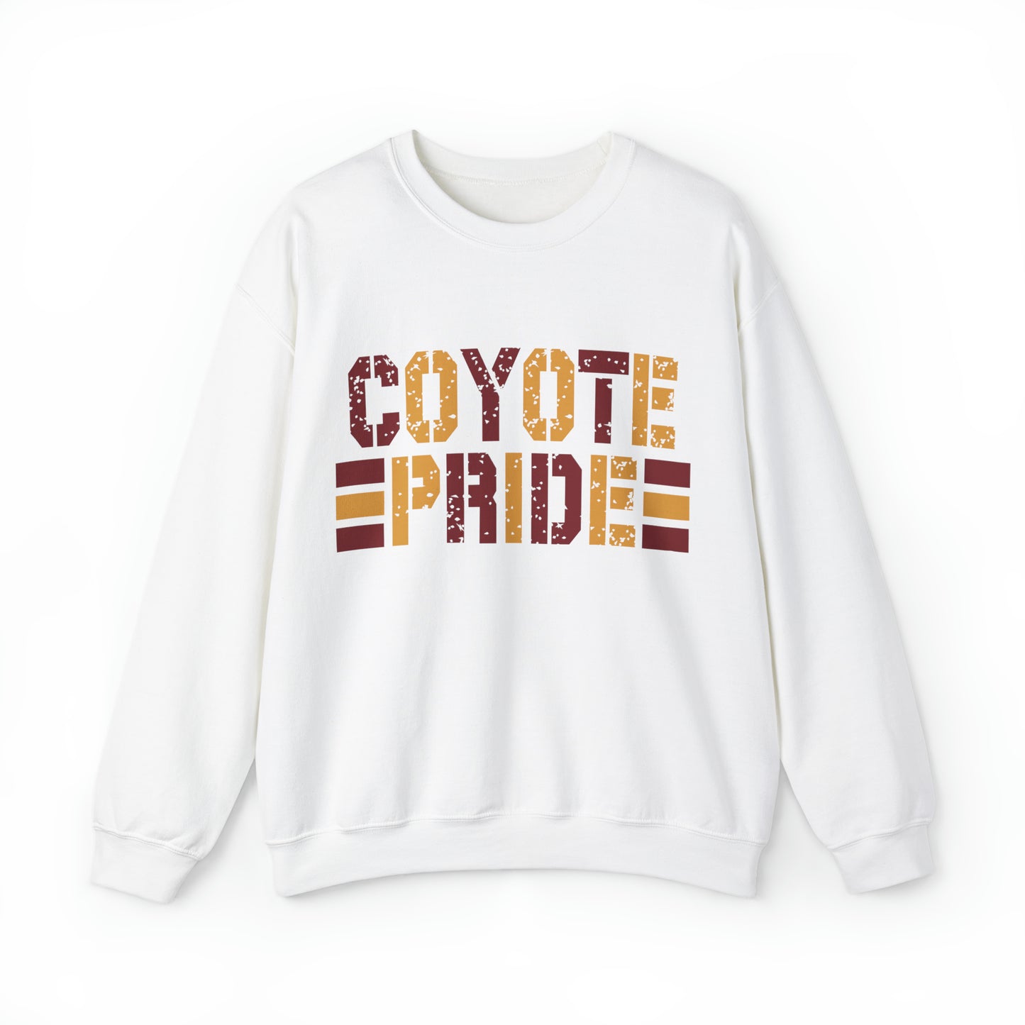 Shelby Coyotes Pride Adult Unisex Heavy Blend™ Crewneck Sweatshirt in Black, White, Grey, or Sand