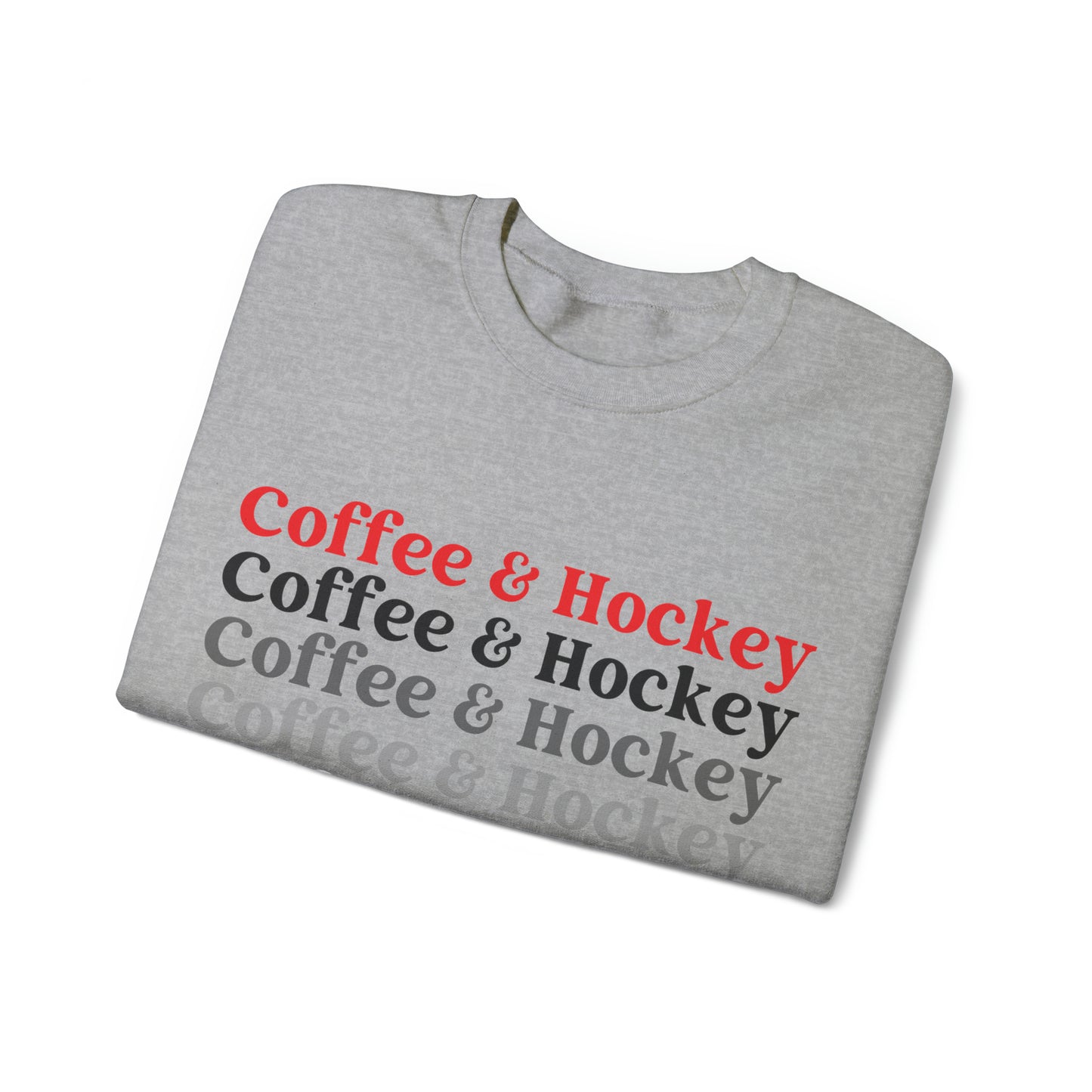 Glasgow Ice Dawgs Coffee and Hockey Adult Unisex Heavy Blend™ Crewneck Sweatshirt