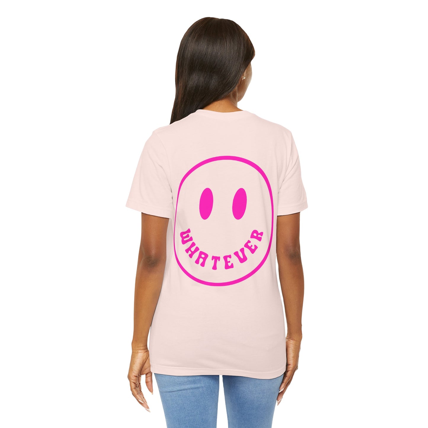 SolLingo Whatever Smiley Adult Unisex Jersey Short Sleeve Tee in 11 colors