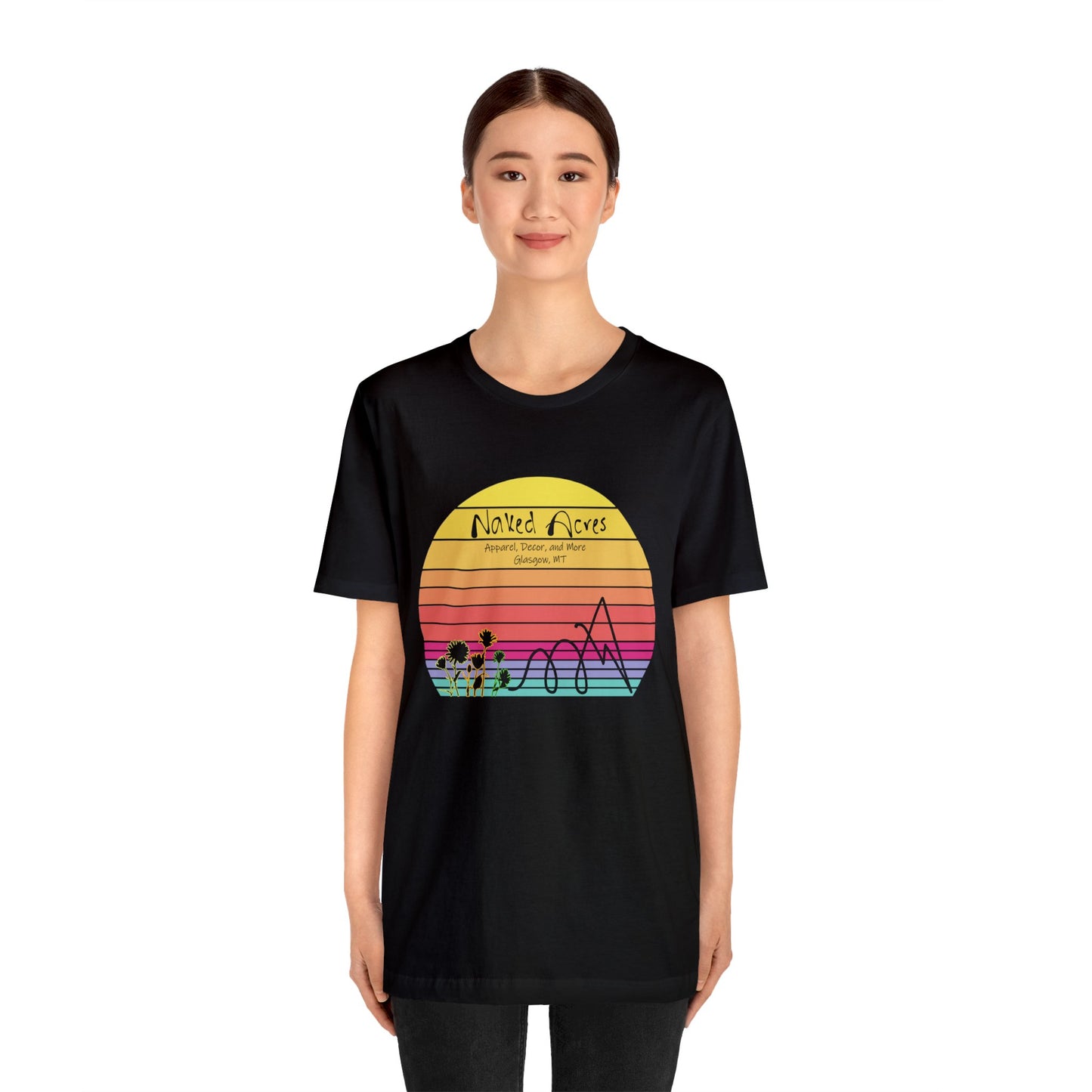 Naked Acres Neon Sunset Adult Unisex Jersey Short Sleeve Tee