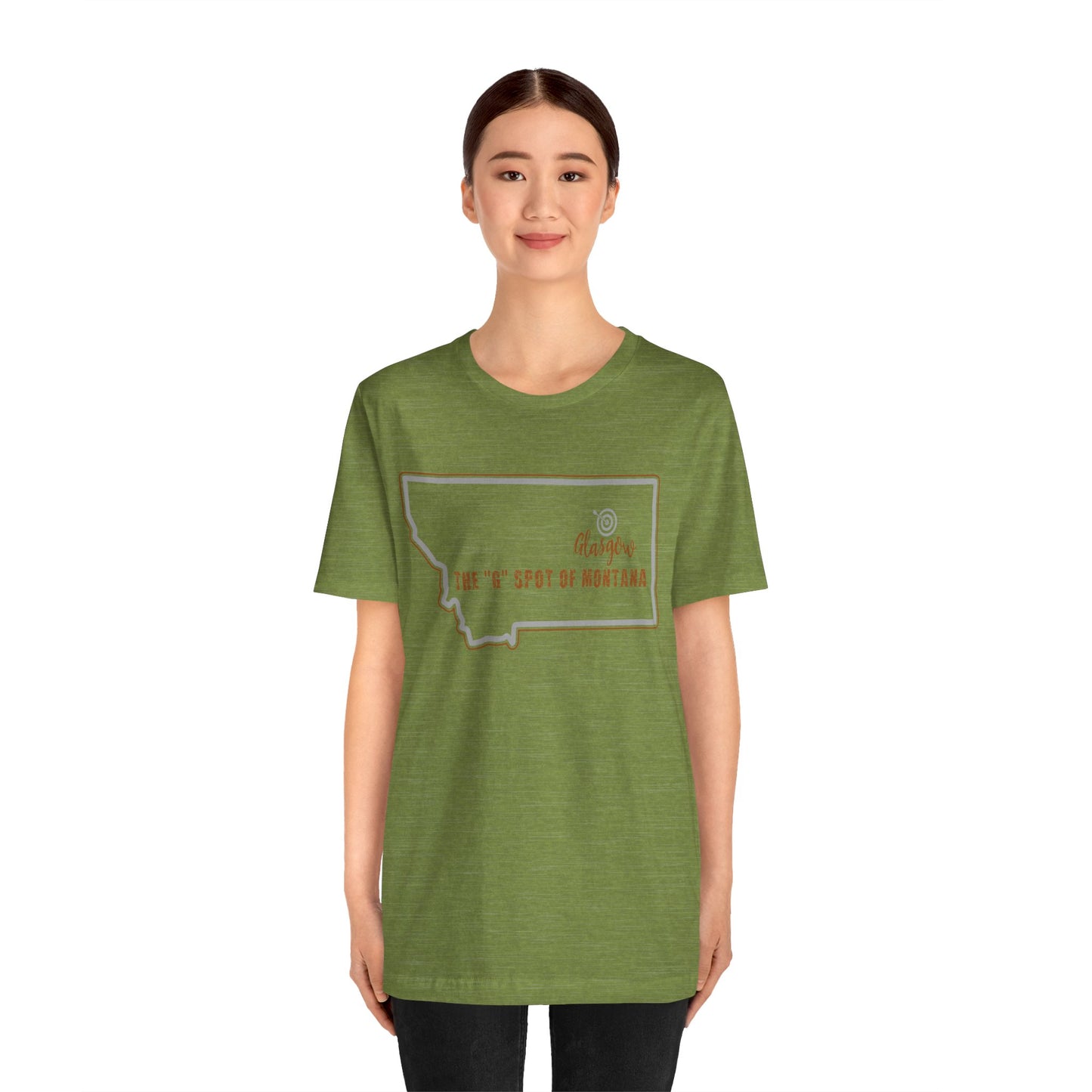 Naked Acres The "G" spot of Montana Adult Unisex Jersey Short Sleeve Tee in 12 colors