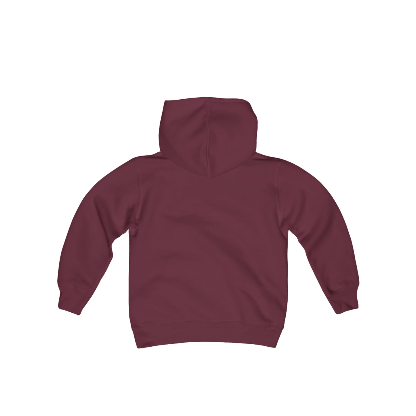 Shelby Coyotes Stacked Outline Youth Heavy Blend Hooded Sweatshirt in Maroon